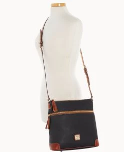 Pebble Grain Large Tassel Crossbody Black -Online Sale Dooney & Bourke B2278G AWBLPATN ALT4 1