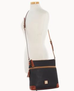 Pebble Grain Large Tassel Crossbody Black -Online Sale Dooney & Bourke B2278G AWBLPATN ALT4