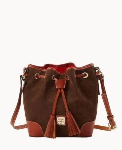 Suede Crossbody Drawstring Honey -Online Sale Dooney & Bourke B2280G SUBMPATN