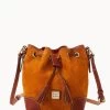 Suede Crossbody Drawstring Honey -Online Sale Dooney & Bourke B2280G SUHNPATN