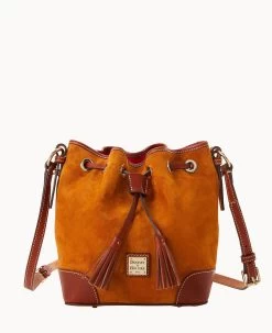 Suede Crossbody Drawstring Honey
