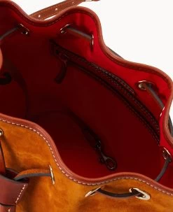 Suede Crossbody Drawstring Honey -Online Sale Dooney & Bourke B2280G SUHNPATN ALT2 1