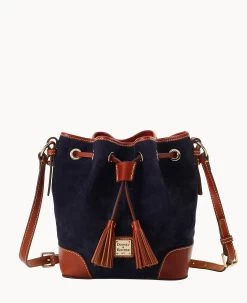 Suede Crossbody Drawstring Honey -Online Sale Dooney & Bourke B2280G SUNVPATN