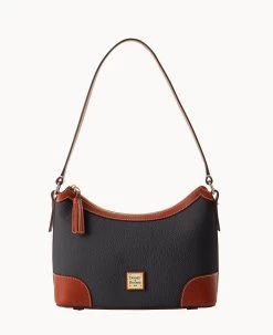 Pebble Grain Large Shoulder Bag Caramel 28 Pebble Grain Large Shoulder Bag Caramel -Online Sale Dooney & Bourke B2289G AWBLPATN