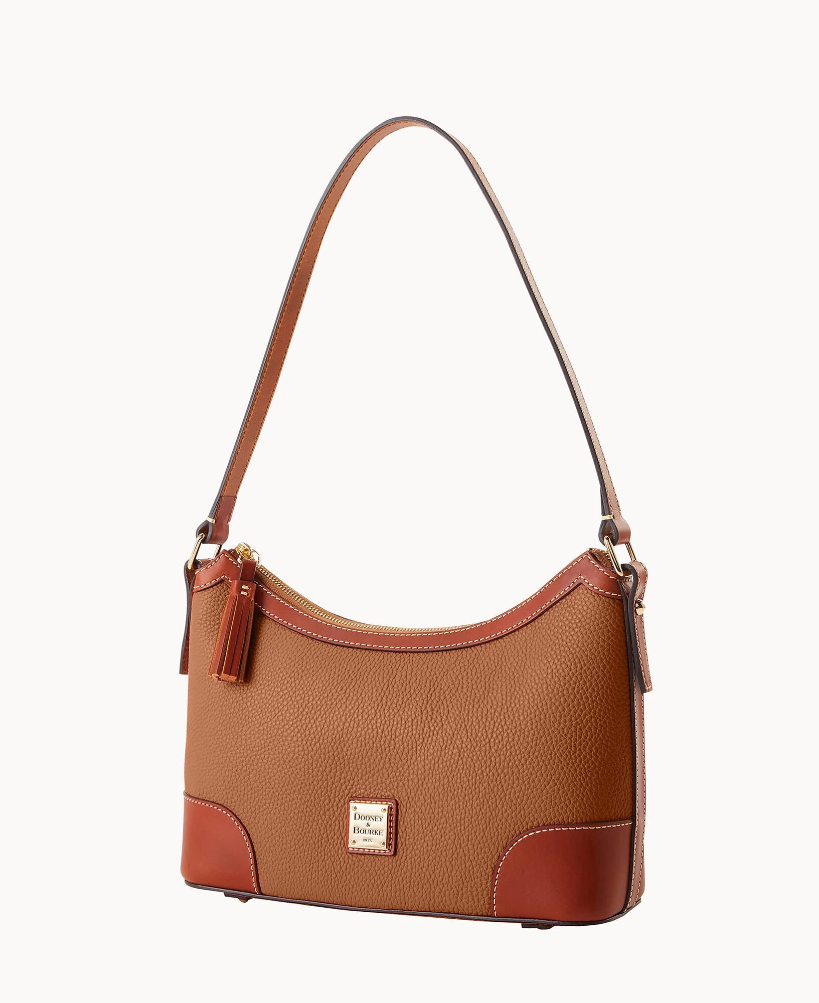 Pebble Grain Large Shoulder Bag Caramel 9 Pebble Grain Large Shoulder Bag Caramel - Image 7