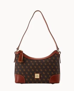 Gretta Large Shoulder Bag Brown Tmoro -Online Sale Dooney & Bourke B2289G NGBMPATN 1