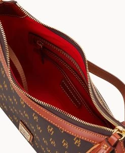Gretta Large Shoulder Bag Brown Tmoro -Online Sale Dooney & Bourke B2289G NGBMPATN ALT2