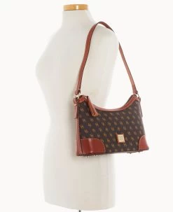 Gretta Large Shoulder Bag Brown Tmoro -Online Sale Dooney & Bourke B2289G NGBMPATN ALT4