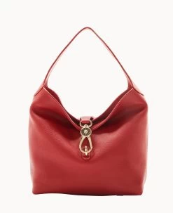 Pebble Grain Logo Lock Sac Red