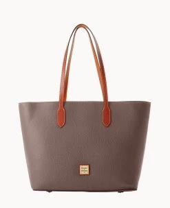 Pebble Grain Large Tote Oyster -Online Sale Dooney & Bourke B2321G AWELPATN