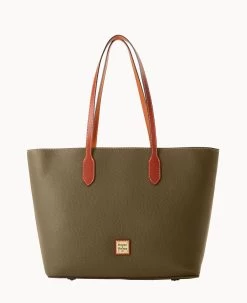 Pebble Grain Large Tote Oyster -Online Sale Dooney & Bourke B2321G AWOLPATN