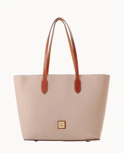 Pebble Grain Large Tote Oyster -Online Sale Dooney & Bourke B2321G AWOYPATN 1