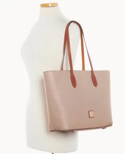 Pebble Grain Large Tote Oyster -Online Sale Dooney & Bourke B2321G AWOYPATN ALT4 1