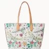 Botanical Collection Large Tote White -Online Sale Dooney & Bourke B2321G BZWHSVNA