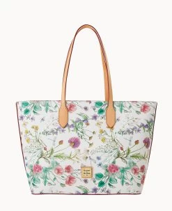 Botanical Collection Large Tote White 23 Botanical Collection Large Tote White -Online Sale Dooney & Bourke B2321G BZWHSVNA 2