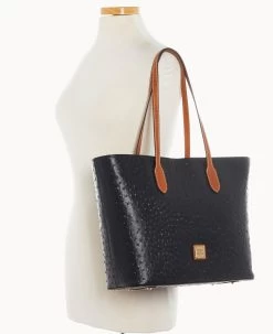 Ostrich Large Tote Black -Online Sale Dooney & Bourke B2321G OTBLPAKR ALT4 1