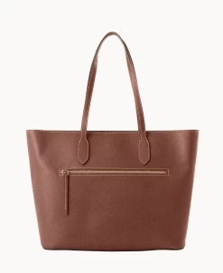 Saffiano Large Tote Amber -Online Sale Dooney & Bourke B2321G SIARSIAR ALT3