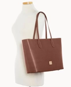 Saffiano Large Tote Amber -Online Sale Dooney & Bourke B2321G SIARSIAR ALT4