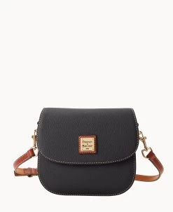 Pebble Grain Saddle Bag Wine -Online Sale Dooney & Bourke B2323G AWBLPATN