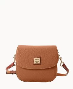 Pebble Grain Saddle Bag Wine -Online Sale Dooney & Bourke B2323G AWCAPATN
