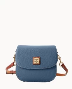 Pebble Grain Saddle Bag Wine -Online Sale Dooney & Bourke B2323G AWJEPATN
