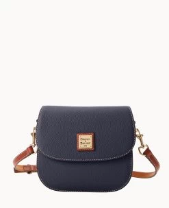 Pebble Grain Saddle Bag Wine -Online Sale Dooney & Bourke B2323G AWMDPATN