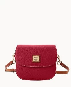 Pebble Grain Saddle Bag Wine -Online Sale Dooney & Bourke B2323G AWWNPATN 1