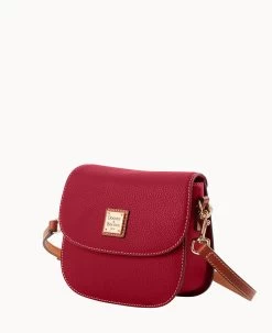 Pebble Grain Saddle Bag Wine -Online Sale Dooney & Bourke B2323G AWWNPATN ALT1 1