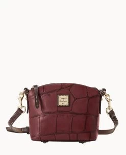 Denison Mini Domed Crossbody Bordeaux -Online Sale Dooney & Bourke B2325G 8DBXPABM 2