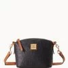 Ostrich Mini Domed Crossbody Black -Online Sale Dooney & Bourke B2325G OTBLPAKR
