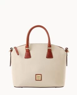 Pebble Grain Domed Satchel Olive -Online Sale Dooney & Bourke B2327G AWBOPATN