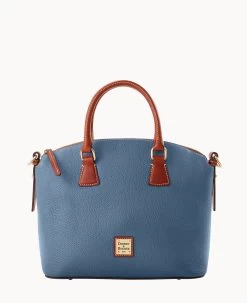 Pebble Grain Domed Satchel Olive -Online Sale Dooney & Bourke B2327G AWJEPATN