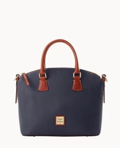 Pebble Grain Domed Satchel Olive -Online Sale Dooney & Bourke B2327G AWMDPATN