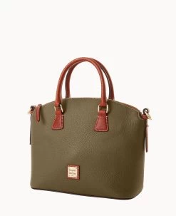 Pebble Grain Domed Satchel Olive -Online Sale Dooney & Bourke B2327G AWOLPATN ALT1 1