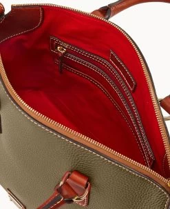 Pebble Grain Domed Satchel Olive -Online Sale Dooney & Bourke B2327G AWOLPATN ALT2 1