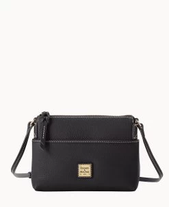 Pebble Grain Katie Crossbody Black -Online Sale Dooney & Bourke B2340G AWBLPABL