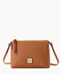 Pebble Grain Rosie Crossbody Caramel -Online Sale Dooney & Bourke B2341G AWCAPATN 1