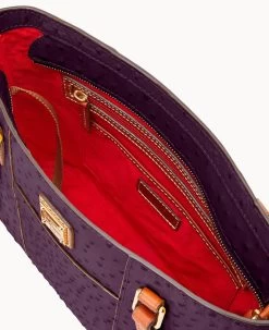 Ostrich Small Lexington Plum Wine 31 Ostrich Small Lexington Plum Wine -Online Sale Dooney & Bourke B2342G OTXPPATN ALT2 1