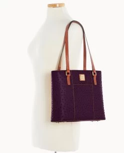 Ostrich Small Lexington Plum Wine 27 Ostrich Small Lexington Plum Wine -Online Sale Dooney & Bourke B2342G OTXPPATN ALT4