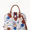 MLB Blue Jays Zip Zip Satchel BLUE JAYS -Online Sale Dooney & Bourke B2343G QUMWPATNBJAY