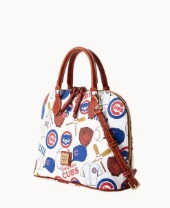 MLB Cubs Zip Zip Satchel CUBS -Online Sale Dooney & Bourke B2343G QUMWPATNCUBS ALT1 1