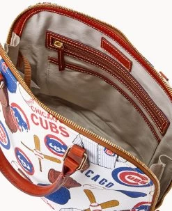 MLB Cubs Zip Zip Satchel CUBS -Online Sale Dooney & Bourke B2343G QUMWPATNCUBS ALT2