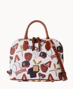 MLB Diamondbacks Zip Zip Satchel DIAMONDBACKS -Online Sale Dooney & Bourke B2343G QUMWPATNDBAK 1