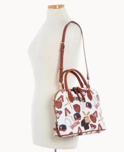 MLB Diamondbacks Zip Zip Satchel DIAMONDBACKS -Online Sale Dooney & Bourke B2343G QUMWPATNDBAK ALT4