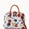 MLB Marlins Zip Zip Satchel MARLINS -Online Sale Dooney & Bourke B2343G QUMWPATNMRLN