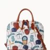 MLB Mariners Zip Zip Satchel MARINERS -Online Sale Dooney & Bourke B2343G QUMWPATNMRNR