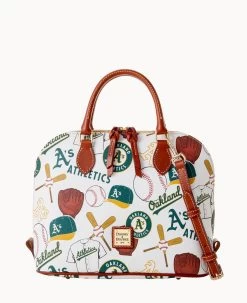 MLB Athletics Zip Zip Satchel ATHLETICS -Online Sale Dooney & Bourke B2343G QUMWPATNOAKA 2