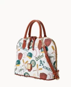 MLB Athletics Zip Zip Satchel ATHLETICS -Online Sale Dooney & Bourke B2343G QUMWPATNOAKA ALT1 1