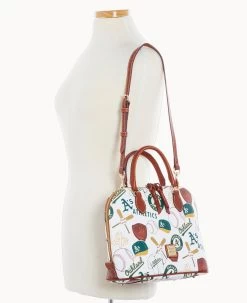 MLB Athletics Zip Zip Satchel ATHLETICS -Online Sale Dooney & Bourke B2343G QUMWPATNOAKA ALT4