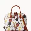 MLB Pirates Zip Zip Satchel PIRATES -Online Sale Dooney & Bourke B2343G QUMWPATNPRAT